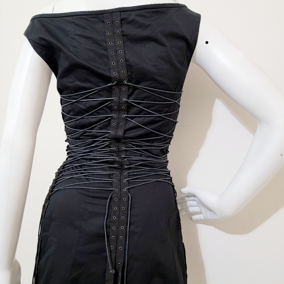 *SOLD* Ultra Rare 90s Plein Sud Lace Up Mini Corset Dress - Picture 7 of 13